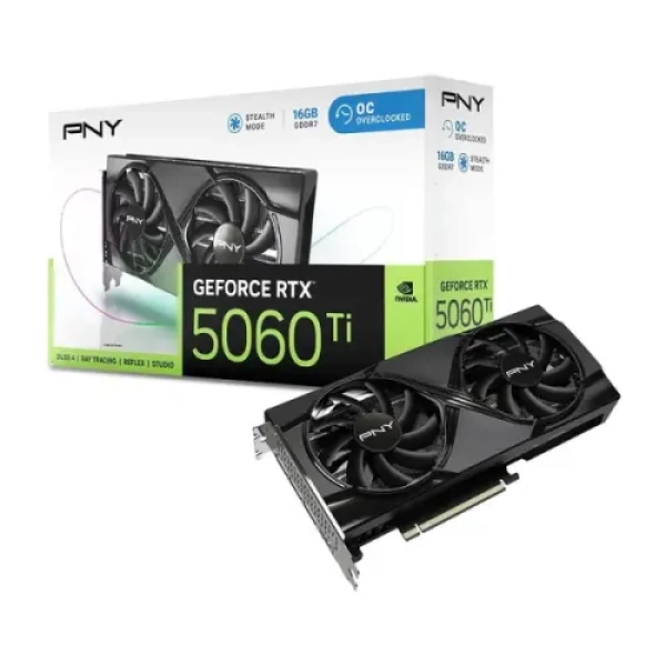 PNY GeForce RTX 5060 Ti 16GB OC Dual Fan GDDR7 600W Graphics Card